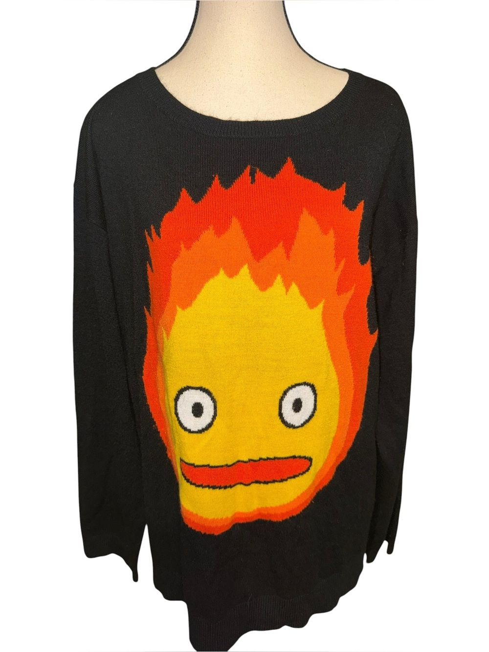 Her Universe Studio Ghibli Howl’s Moving Castle Calcifer Sweater 2016 hot topic